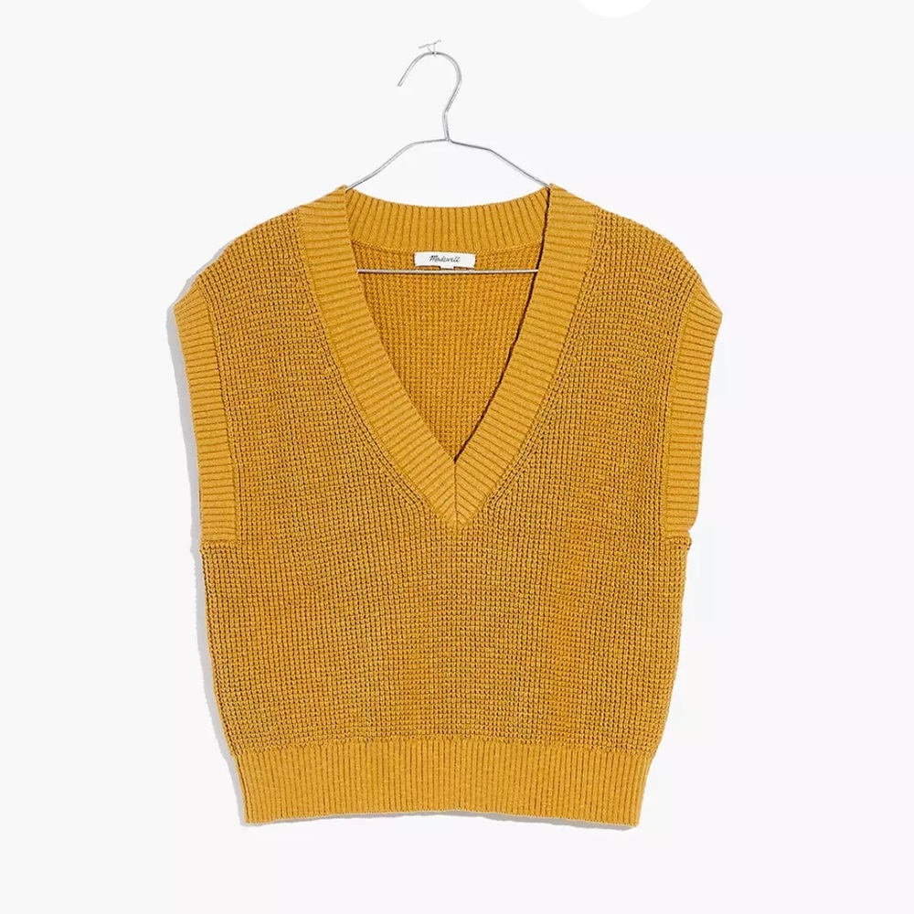 Madewell Waffle V-Neck Sweater Vest